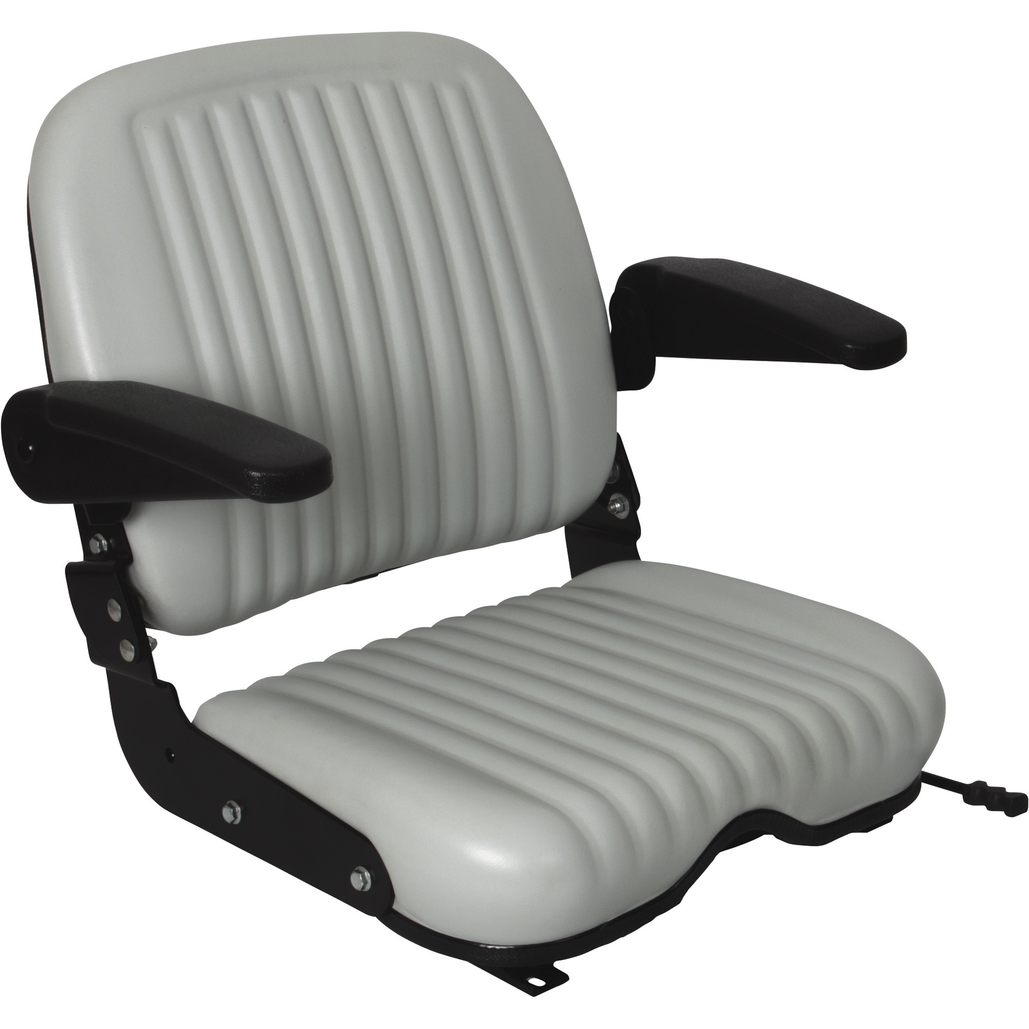 Black Talon Highback Broad-Base Tractor Seat, Gray, Model# 220000GR